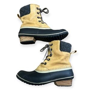 Sorel Slimpack II Elk Black Lace Boot Shoe Size 8